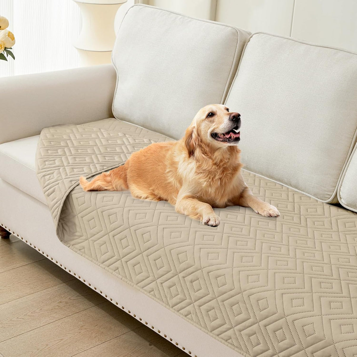 Waterproof Reversible Dog Blanket, Pet Blanket for Sofa Couch | Waterproof Protection, Soft Fabric, Reversible Design, Washable, Sofa Protection from Pet Hair & Messes (30x70 Inch)