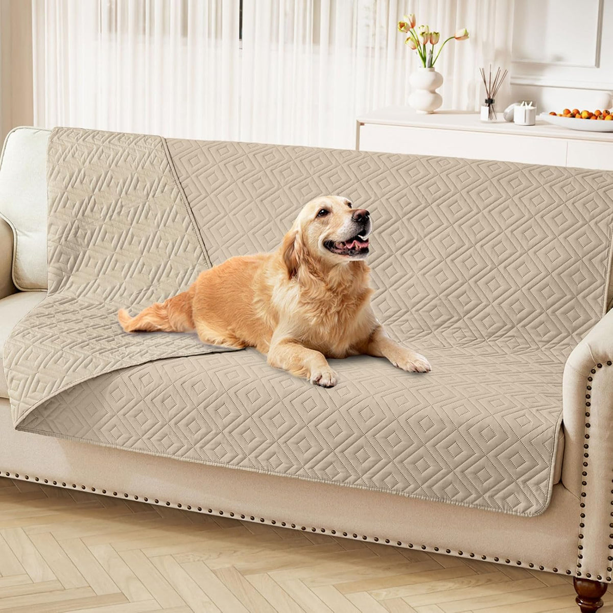 Waterproof Reversible Dog Blanket, Pet Blanket for Sofa Couch | Waterproof Protection, Soft Fabric, Reversible Design, Washable, Sofa Protection from Pet Hair & Messes (30x70 Inch)