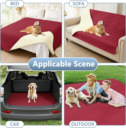 Waterproof Reversible Dog Blanket, Pet Blanket for Sofa Couch | Waterproof Protection, Soft Fabric, Reversible Design, Washable, Sofa Protection from Pet Hair & Messes (30x70 Inch)