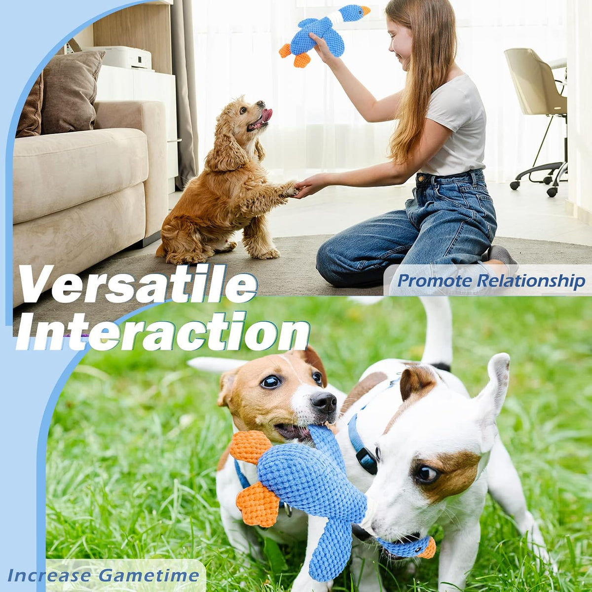 Upgraded Goose Indestructible Dog Toys for Aggressive Chewers