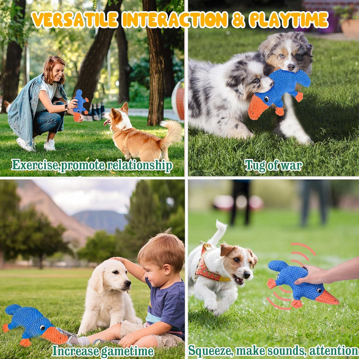 Upgraded Goose Indestructible Dog Toys for Aggressive Chewers