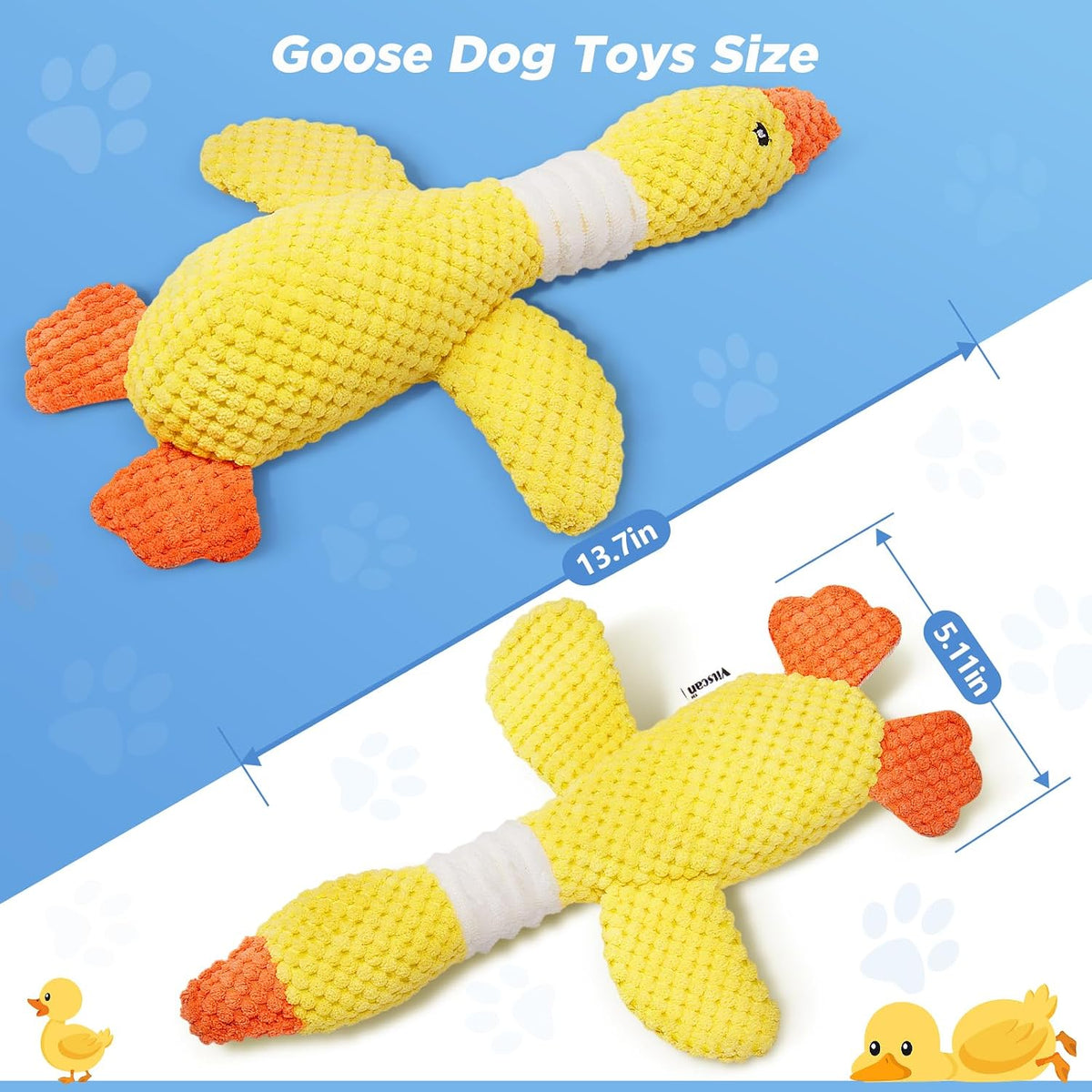 Upgraded Goose Indestructible Dog Toys for Aggressive Chewers