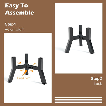 Dog Bowl Stand for Medium Large Dogs, Adjustable Width Elevated Dog Bowls 7-10.6", Raised Dog Food Water Bowls, 11 inch Tall Single Holder, Black,Bowl Not Included