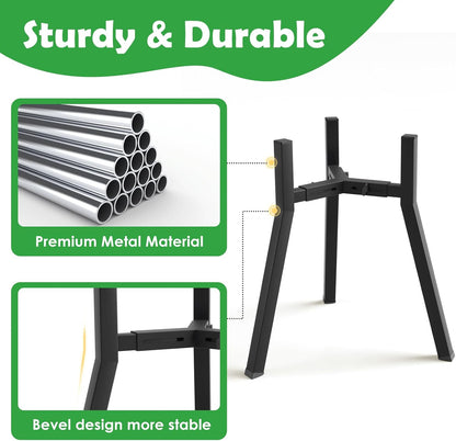 Dog Bowl Stand for Medium Large Dogs, Adjustable Width Elevated Dog Bowls 7-10.6", Raised Dog Food Water Bowls, 11 inch Tall Single Holder, Black,Bowl Not Included