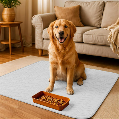 4 Pack Waterproof Reusable Heavy Absorbency Incontinence Bed Pads 34"x52" | Washable Underpads, Chuck Pads for Adults, Kids, Elderly and Pets, Bedwetting Pads for Sofa and Couch, Blue