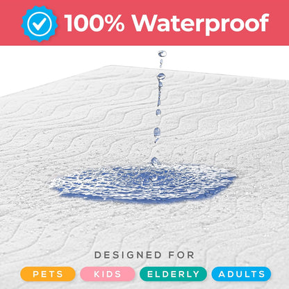 4 Pack Waterproof Reusable Heavy Absorbency Incontinence Bed Pads 34"x52" | Washable Underpads, Chuck Pads for Adults, Kids, Elderly and Pets, Bedwetting Pads for Sofa and Couch, Blue