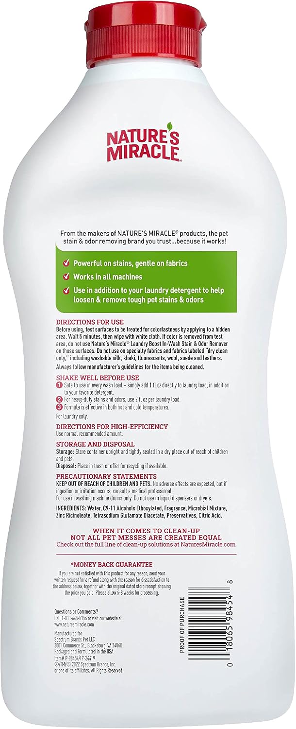Laundry Boost In-Wash Pet Stain & Odor Remover, 32 oz
