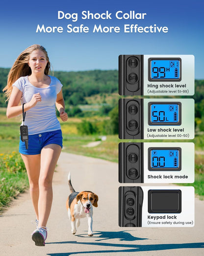 4200FT Remote Shock Collar for Dogs 8-140lbs
