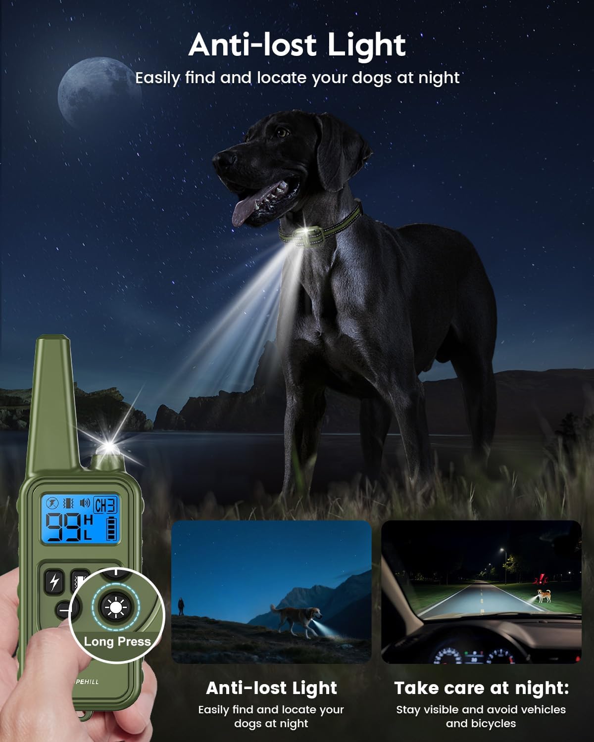 4200FT Remote Shock Collar for Dogs 8-140lbs