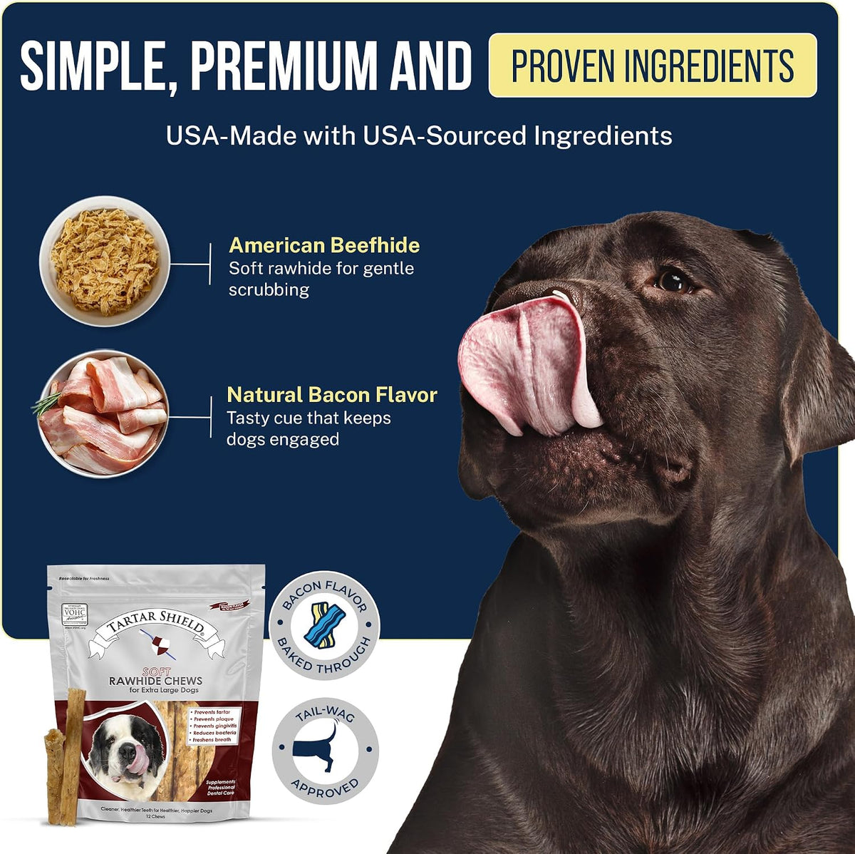 ® Soft Rawhide Dental Chews, Small Dogs, VOHC Accepted