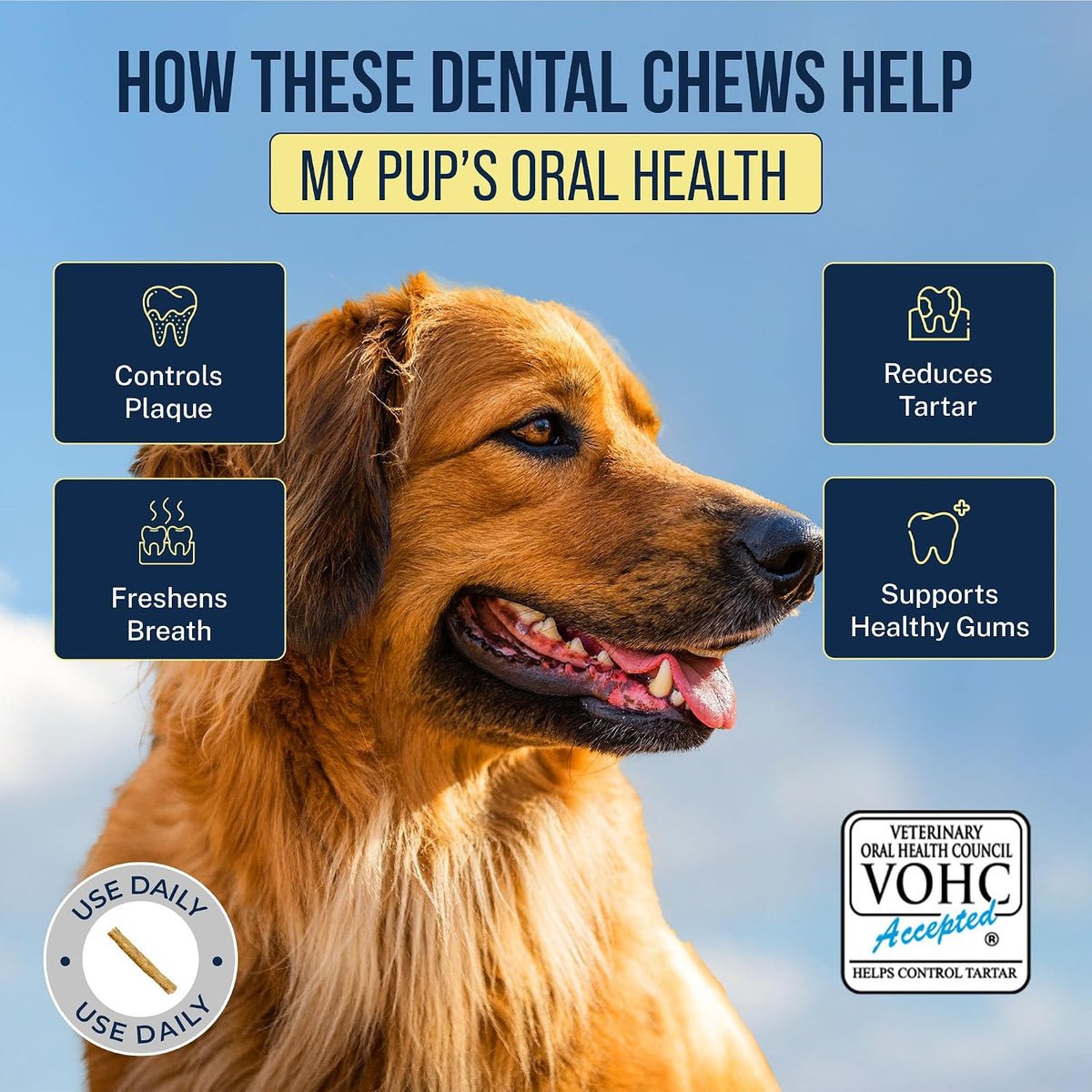 ® Soft Rawhide Dental Chews, Small Dogs, VOHC Accepted