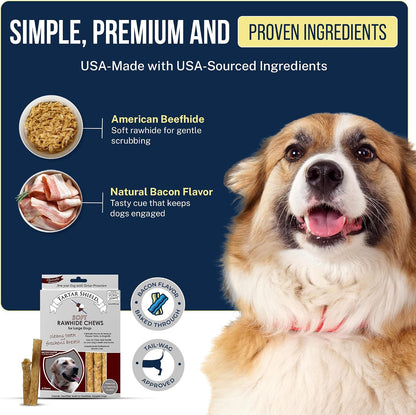 ® Soft Rawhide Dental Chews, Small Dogs, VOHC Accepted