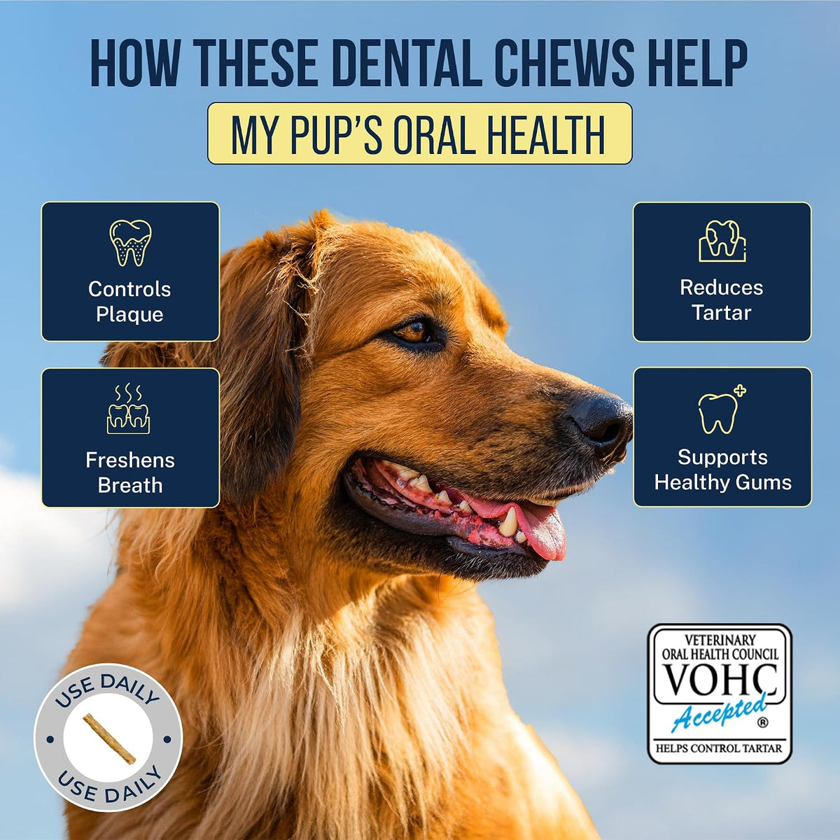 ® Soft Rawhide Dental Chews, Small Dogs, VOHC Accepted