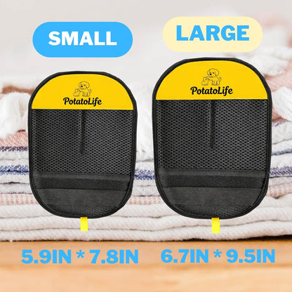 PotatoLife Pet Hair Removal Mitt, Upgraded Reusable Electrostatic Washable Fur Remover for Dogs Cats, Grooming Mitt for Couch, Sofa, Furniture, Carpet, Clothing and Car Seat, Small, 1PCS