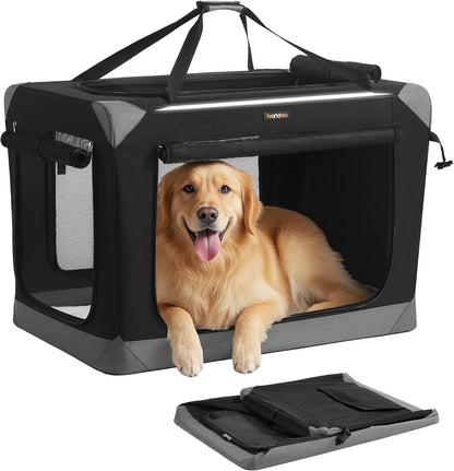 Feandrea Collapsible Dog Crate, Portable Pet Travel Crate, 30 Inches