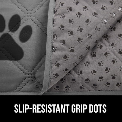 ® Waterproof Dog Blanket, Couch Cover for Dogs, 50x40 Gray Paw | Silicone Grip Backing, Washable, Leakproof, Protects Sofa, Sectional, Bed, Crate, Car and RV, Senior Pet Essential