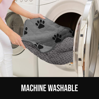 ® Waterproof Dog Blanket, Couch Cover for Dogs, 50x40 Gray Paw | Silicone Grip Backing, Washable, Leakproof, Protects Sofa, Sectional, Bed, Crate, Car and RV, Senior Pet Essential