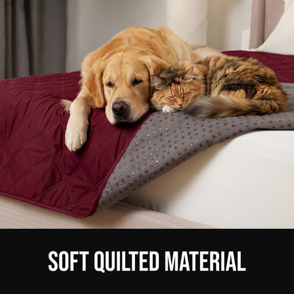 ® Waterproof Dog Blanket, Couch Cover for Dogs, 50x40 Gray Paw | Silicone Grip Backing, Washable, Leakproof, Protects Sofa, Sectional, Bed, Crate, Car and RV, Senior Pet Essential