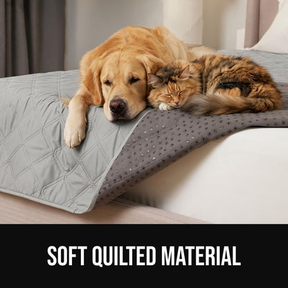 ® Waterproof Dog Blanket, Couch Cover for Dogs, 50x40 Gray Paw | Silicone Grip Backing, Washable, Leakproof, Protects Sofa, Sectional, Bed, Crate, Car and RV, Senior Pet Essential