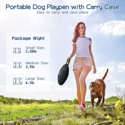 Dog Playpen,Foldable Pet Puppy Cat Playpen,M(31"x23"x21")