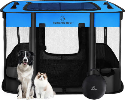 Dog Playpen,Foldable Pet Puppy Cat Playpen,M(31"x23"x21")