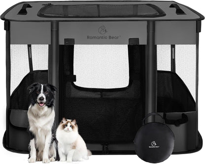 Dog Playpen,Foldable Pet Puppy Cat Playpen,M(31"x23"x21")