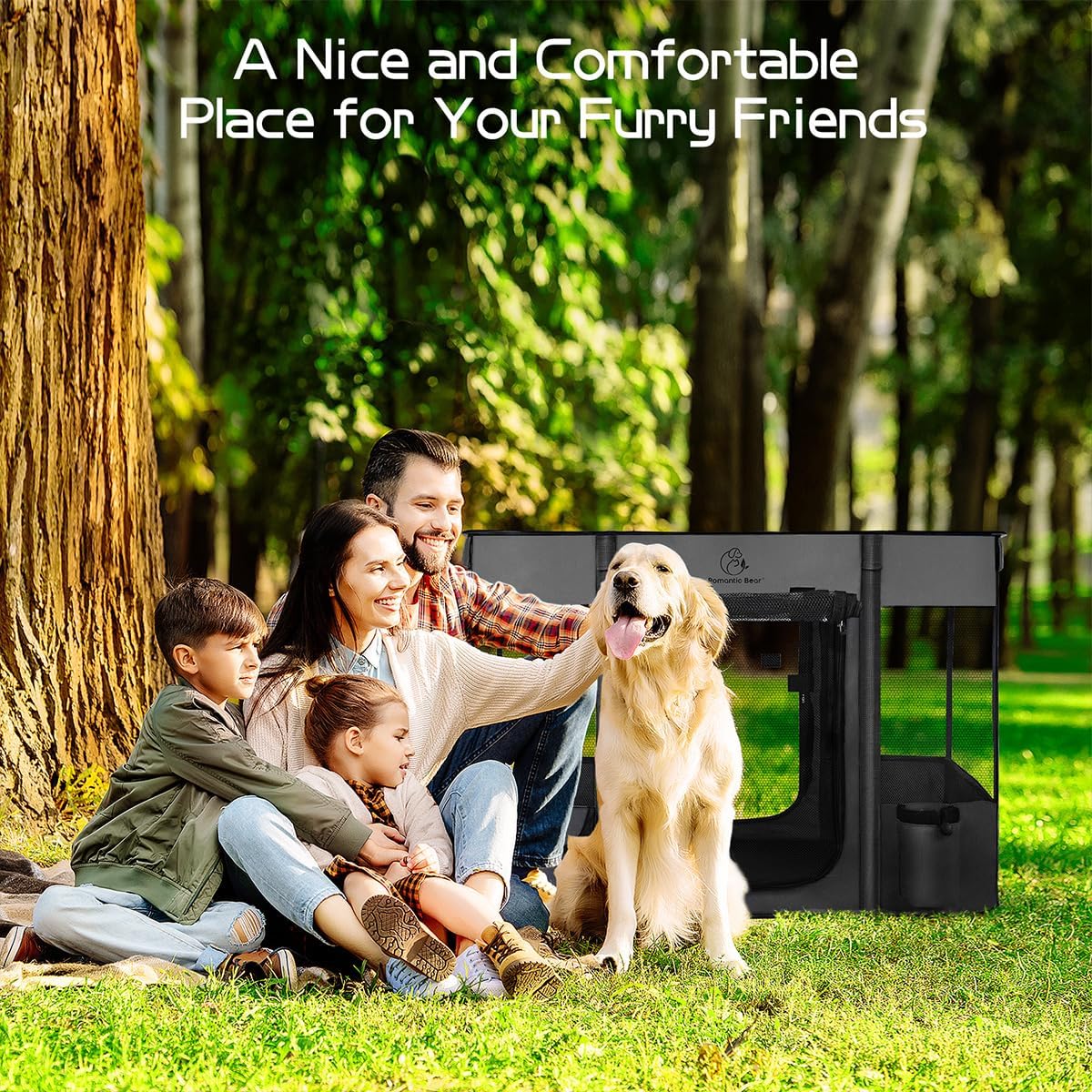 Dog Playpen,Foldable Pet Puppy Cat Playpen,M(31"x23"x21")
