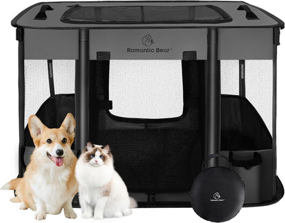 Dog Playpen,Foldable Pet Puppy Cat Playpen,M(31"x23"x21")