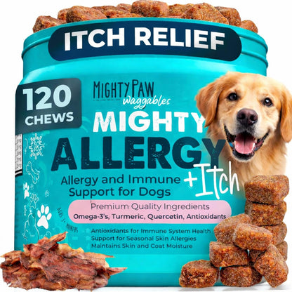 Dog Allergy Chews, Itch Relief & Immune Support, 120ct