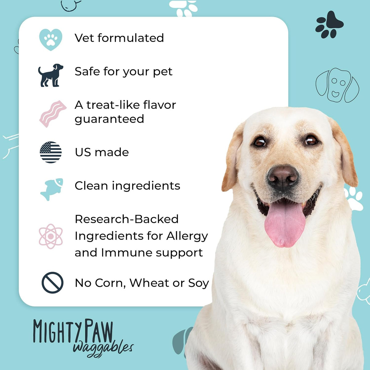 Dog Allergy Chews, Itch Relief & Immune Support, 120ct