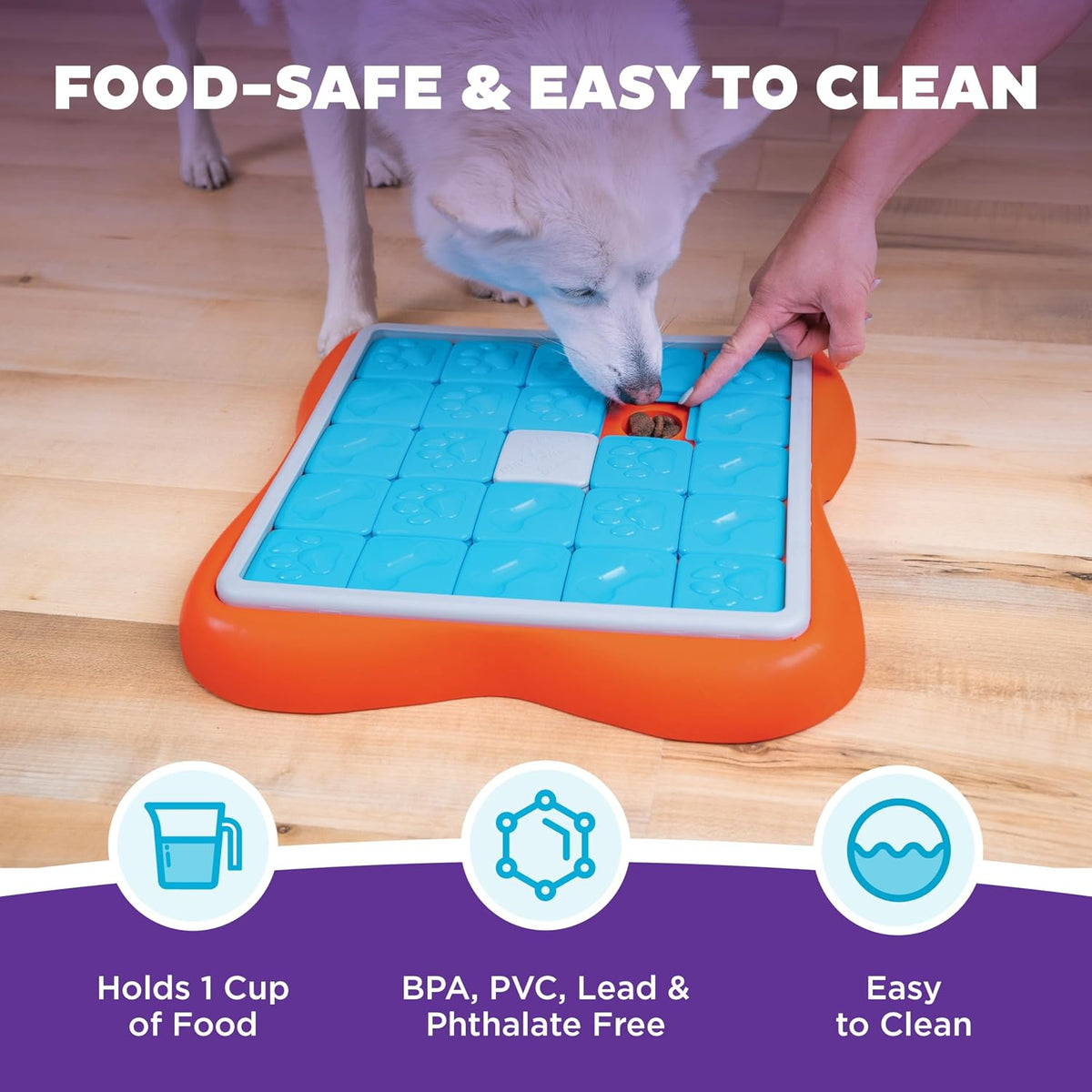 Nina Ottosson Dog Hide N' Slide Dog Toy Treat Puzzle, 11.6"