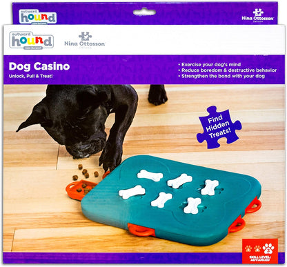 Nina Ottosson Dog Hide N' Slide Dog Toy Treat Puzzle, 11.6"