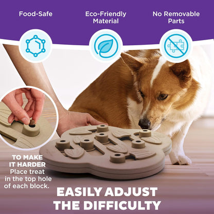 Nina Ottosson Dog Hide N' Slide Dog Toy Treat Puzzle, 11.6"