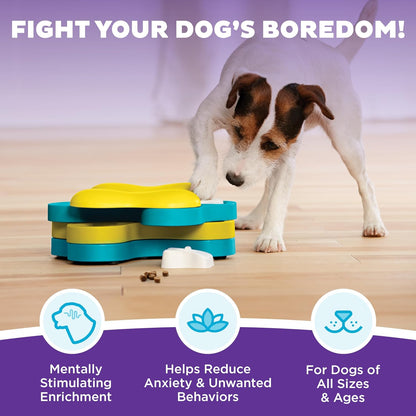 Nina Ottosson Dog Hide N' Slide Dog Toy Treat Puzzle, 11.6"