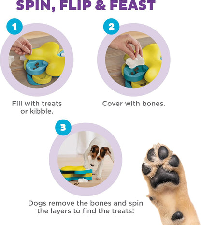 Nina Ottosson Dog Hide N' Slide Dog Toy Treat Puzzle, 11.6"