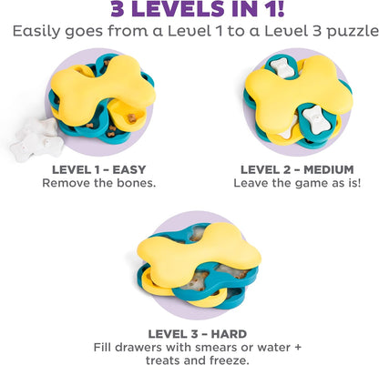 Nina Ottosson Dog Hide N' Slide Dog Toy Treat Puzzle, 11.6"