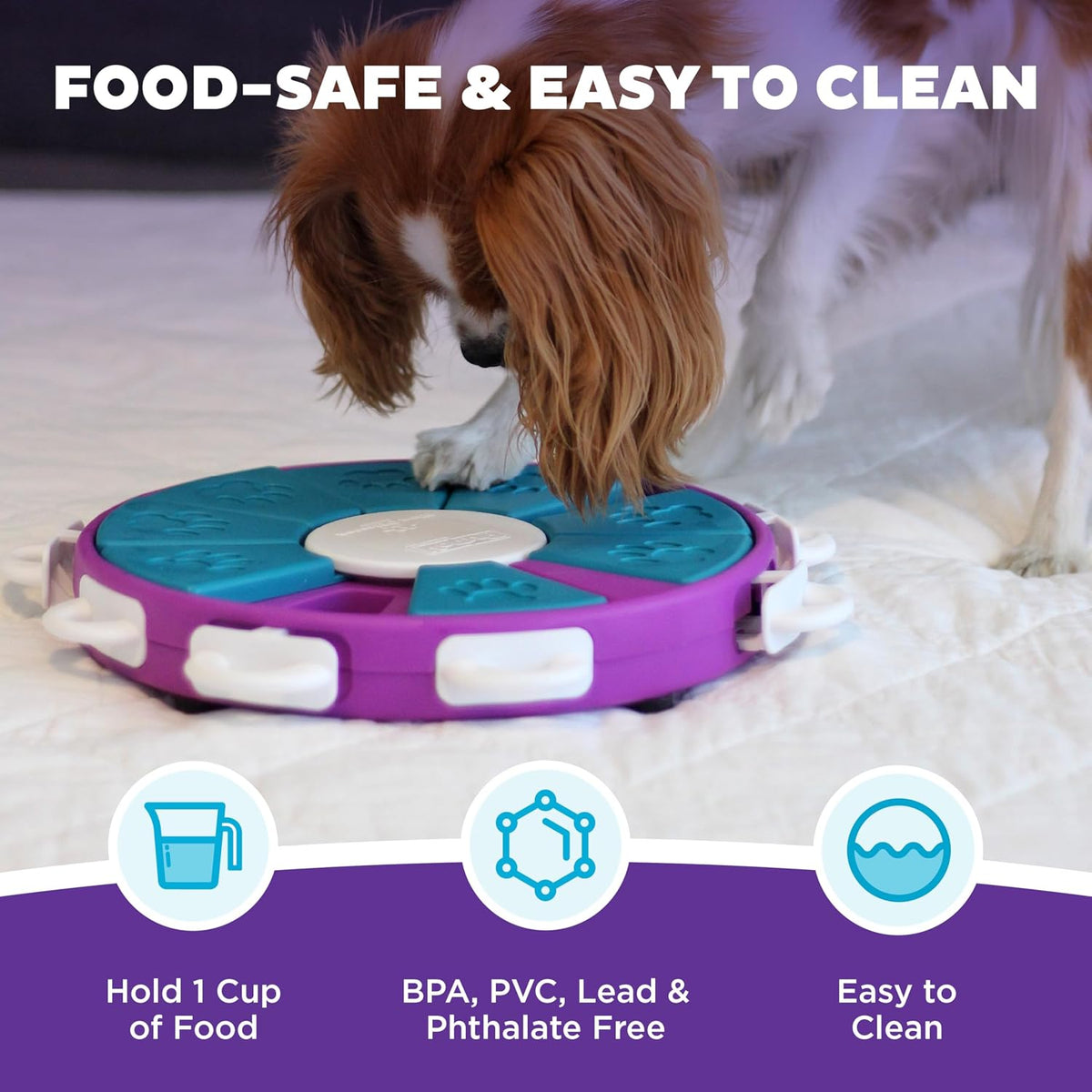Nina Ottosson Dog Hide N' Slide Dog Toy Treat Puzzle, 11.6"