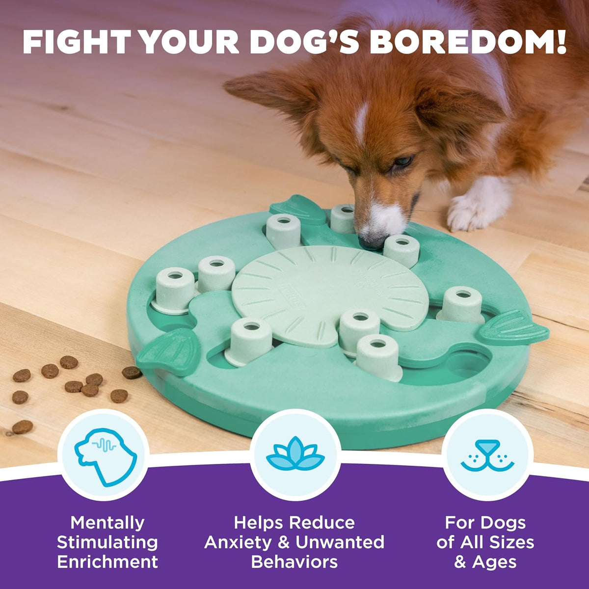 Nina Ottosson Dog Hide N' Slide Dog Toy Treat Puzzle, 11.6"