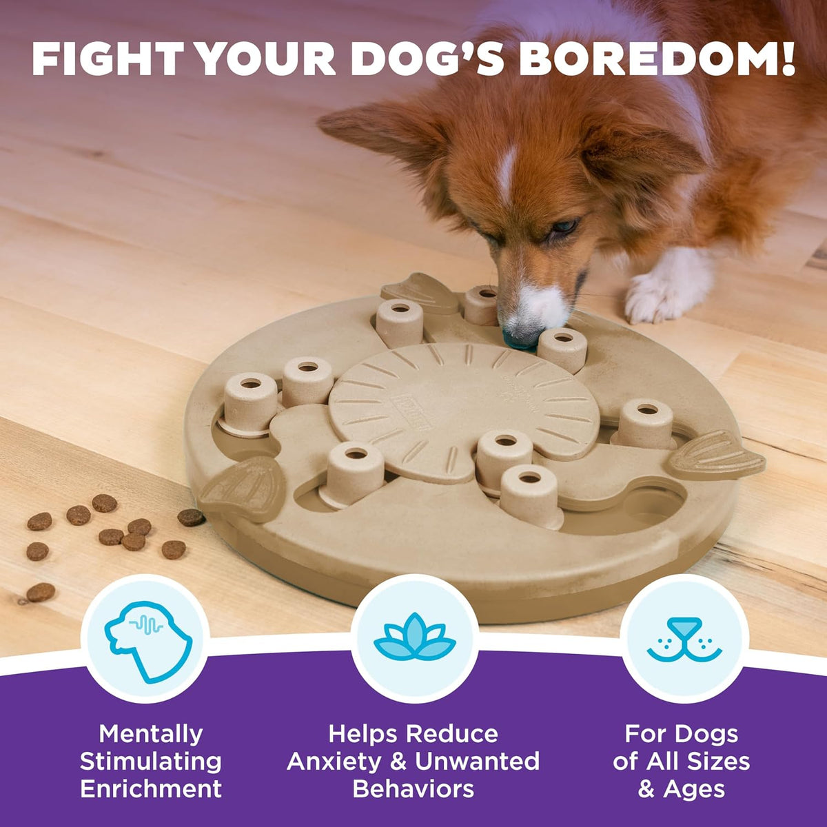 Nina Ottosson Dog Hide N' Slide Dog Toy Treat Puzzle, 11.6"
