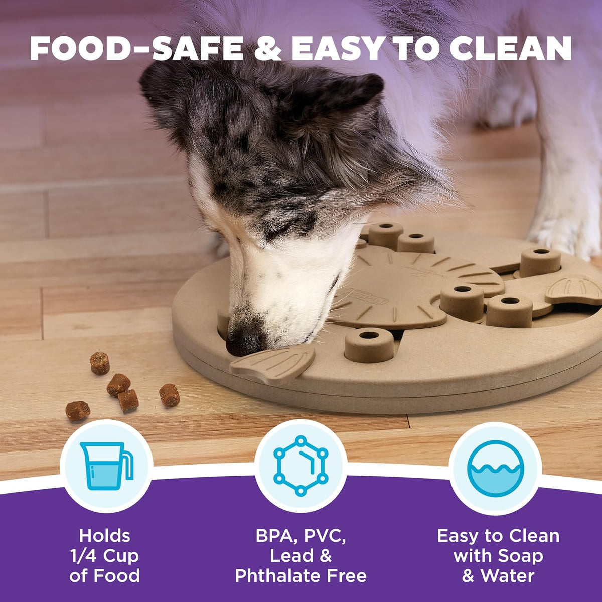 Nina Ottosson Dog Hide N' Slide Dog Toy Treat Puzzle, 11.6"