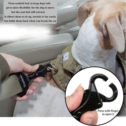 Truelove Vehicle Seat Belt Safety Buckle Lock, Dog Seat Belt Clip Universal Dog Car Restraint - Dog Seatbelt Lock - Portable Vehicle Seatbelt Harness for Pet Car Travel