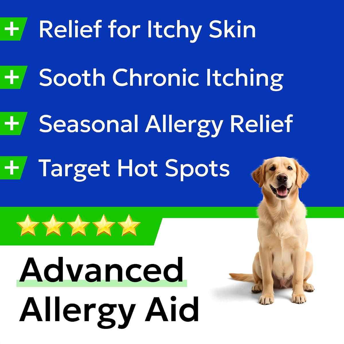 Dog Allergy Relief Chews - Skin Health & Anti-Itch Supplement with Omega-3