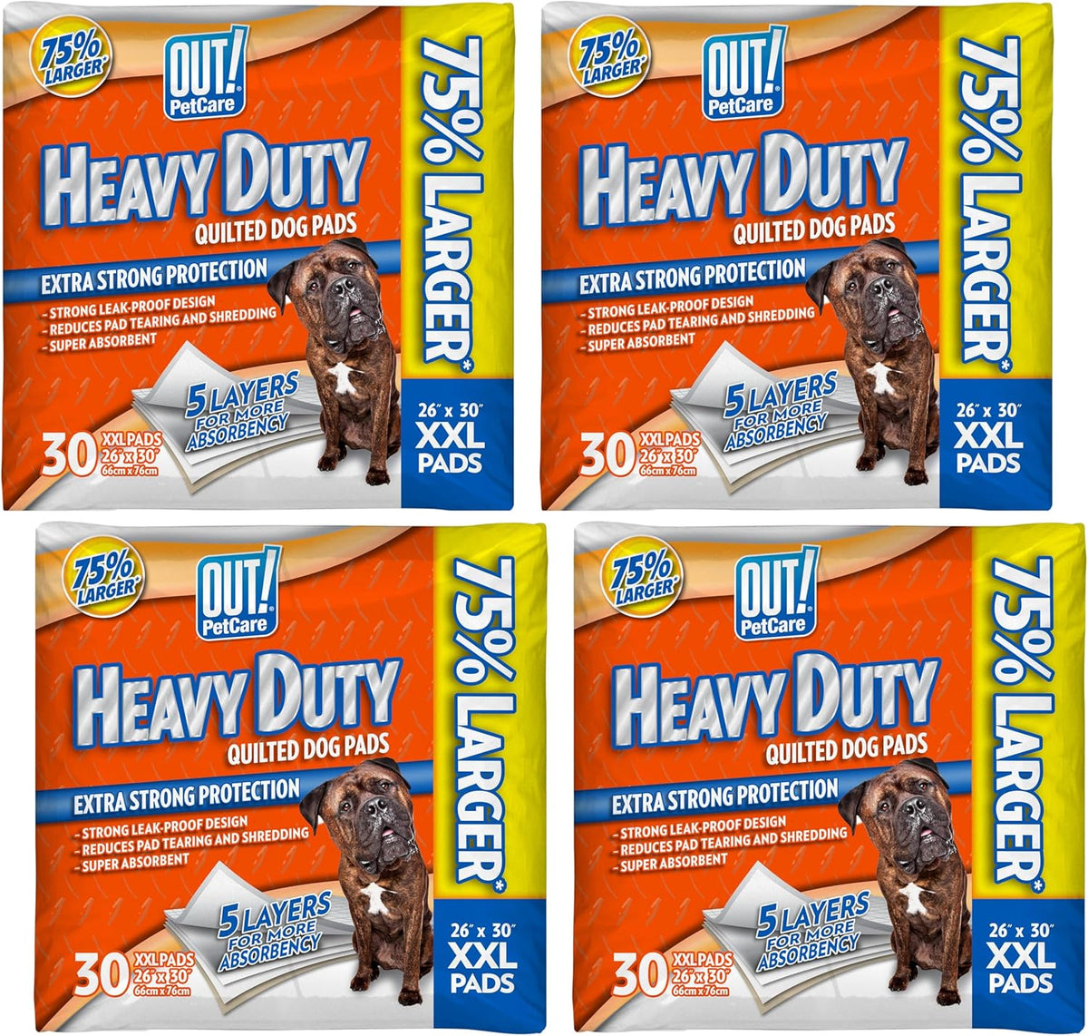 ! PetCare XXL Puppy Pads, Heavy Duty Pee Pads for Dogs, 26x30, 30 Count