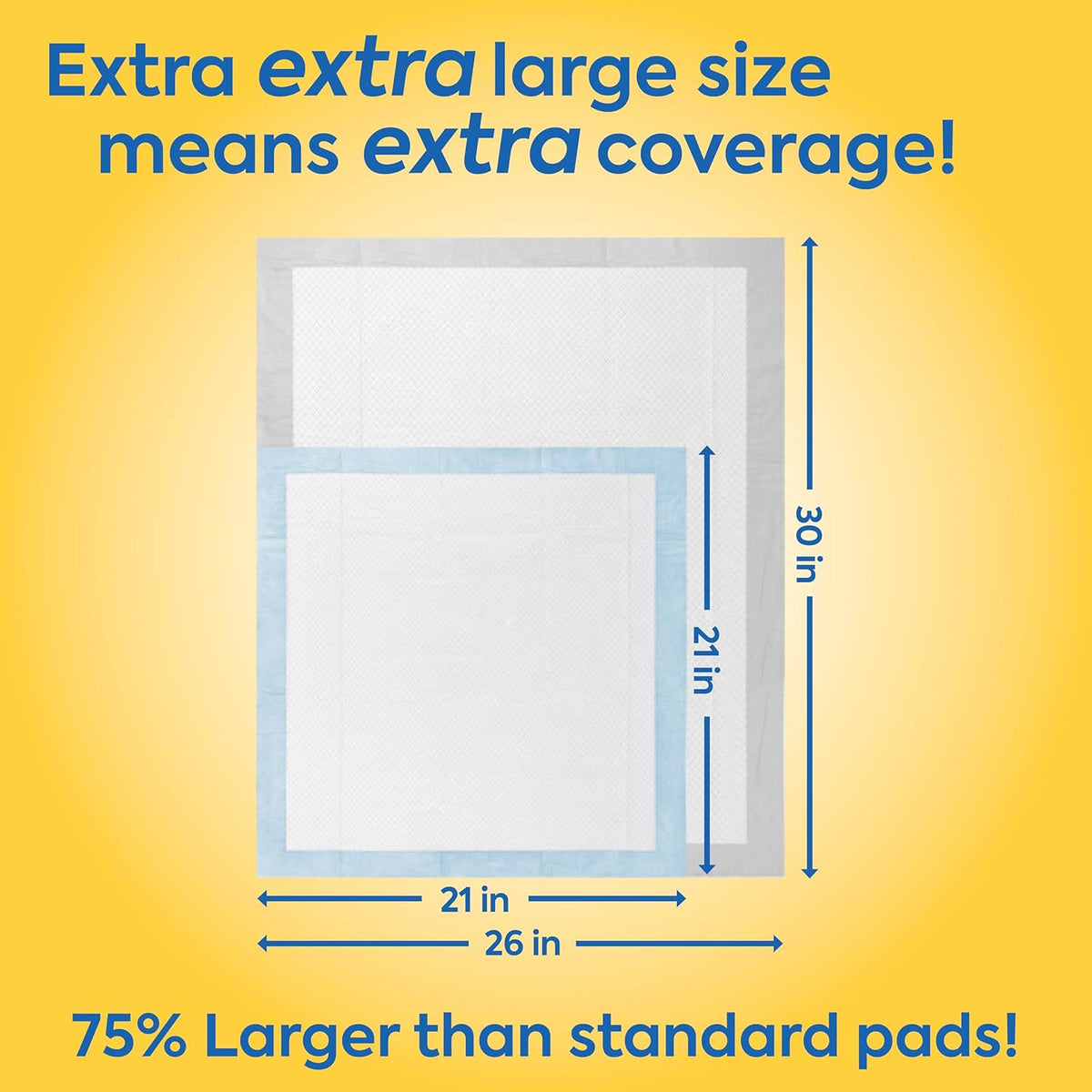 ! PetCare XXL Puppy Pads, Heavy Duty Pee Pads for Dogs, 26x30, 30 Count