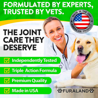 Hemp Hip and Joint Supplement for Dogs - Glucosamine for Dogs - 170 Ct