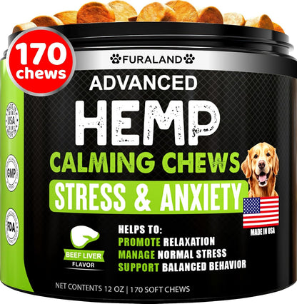 Hemp Hip and Joint Supplement for Dogs - Glucosamine for Dogs - 170 Ct