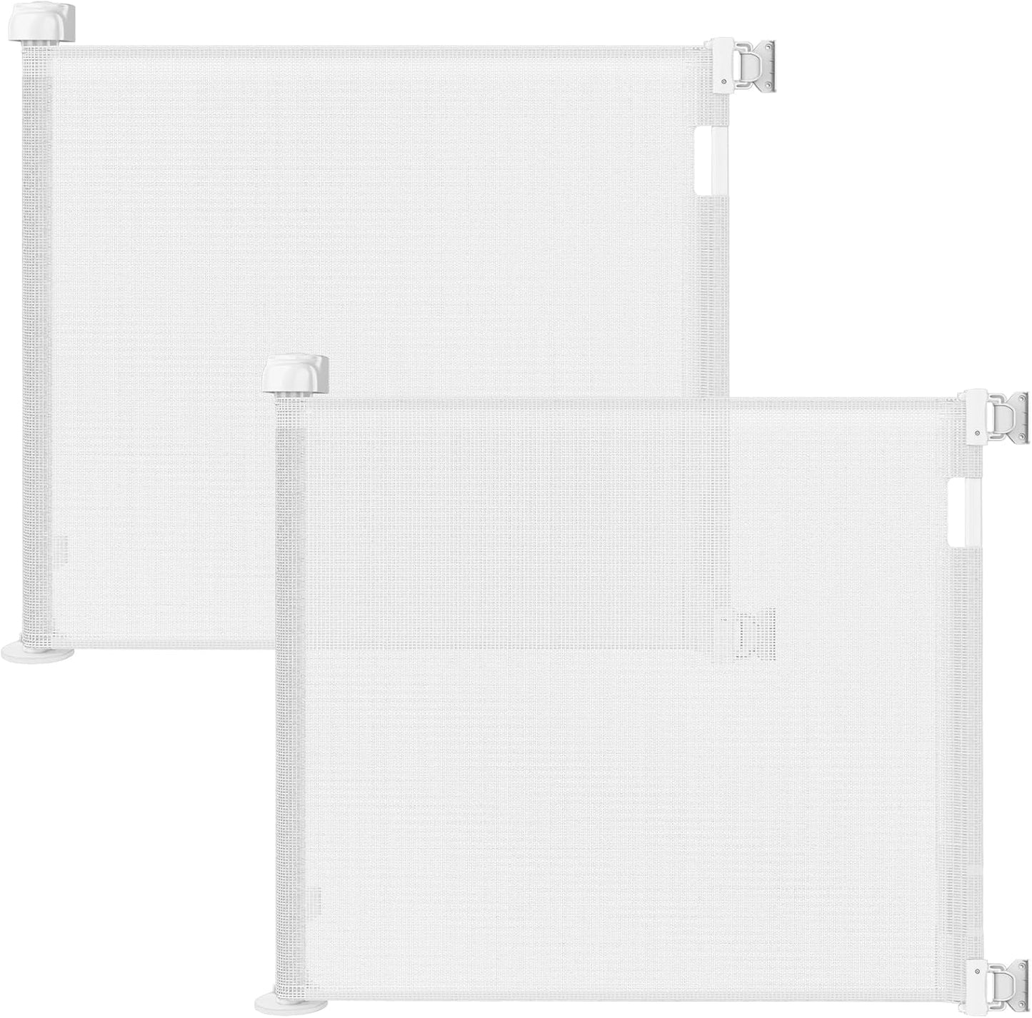 Retractable Baby Gate for Stairs – 33” Height, Expands up to 55” Width – Safety Gate for Infants, Toddlers, Dogs & Pets – Easy Install, Secure Closure, Black Mesh Design for Indoor & Outdoor Use