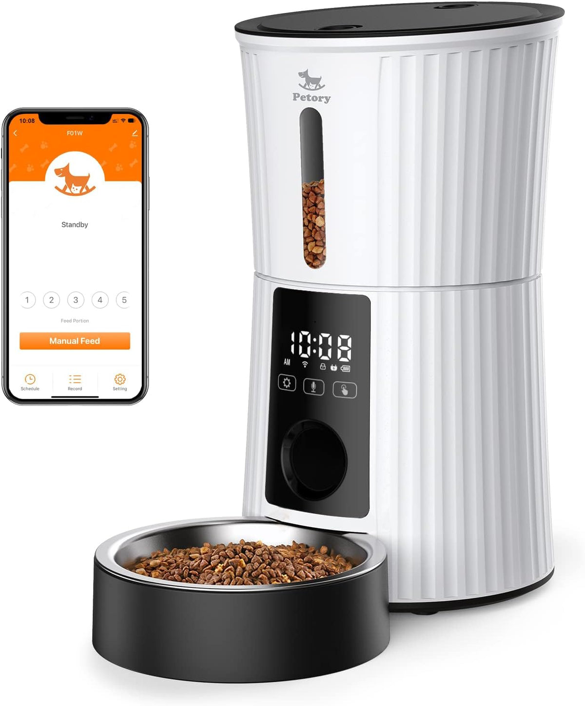 Timed Automatic Cat Feeder - 4L Dry Food Dispenser for Cats and Dogs