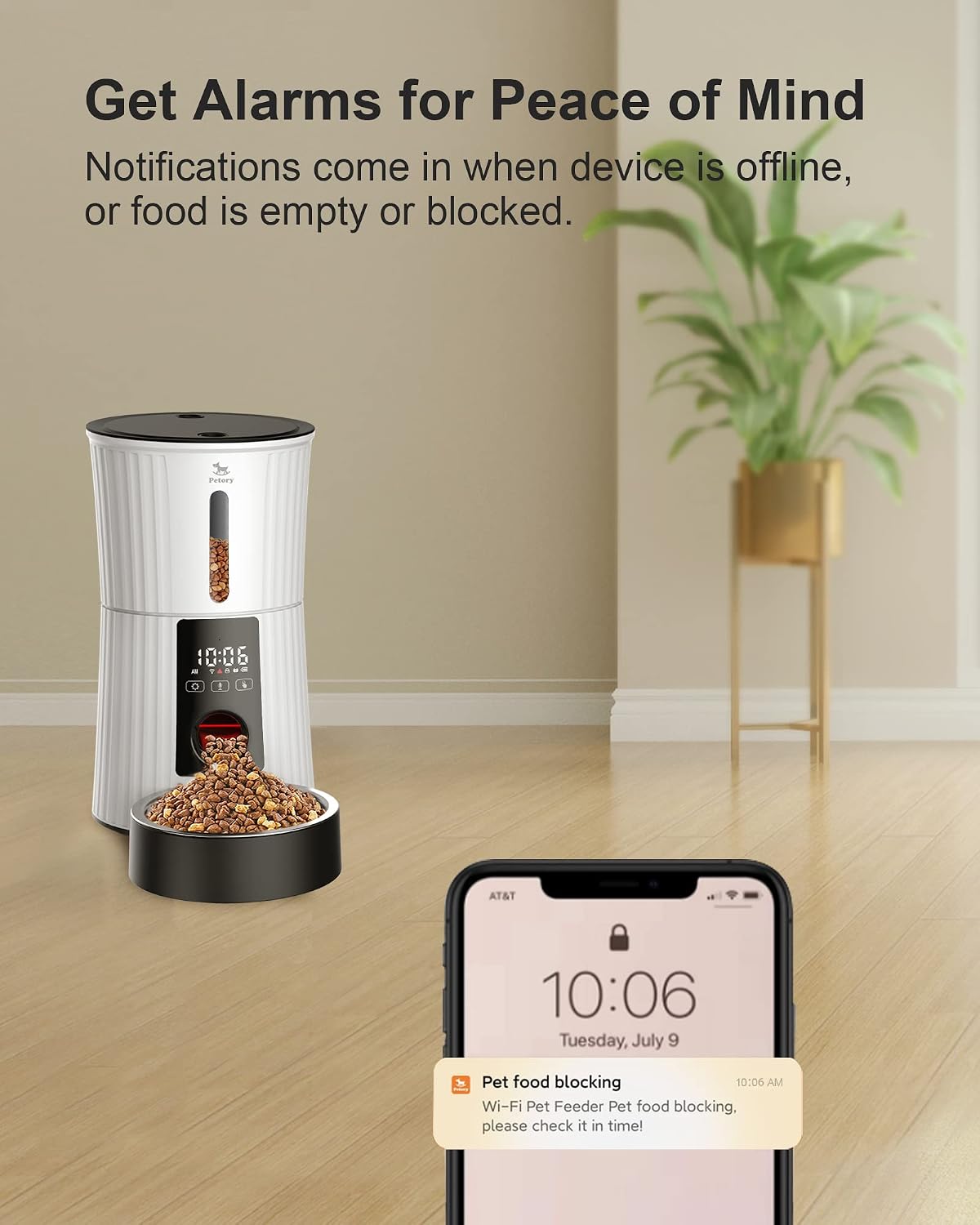 Timed Automatic Cat Feeder - 4L Dry Food Dispenser for Cats and Dogs