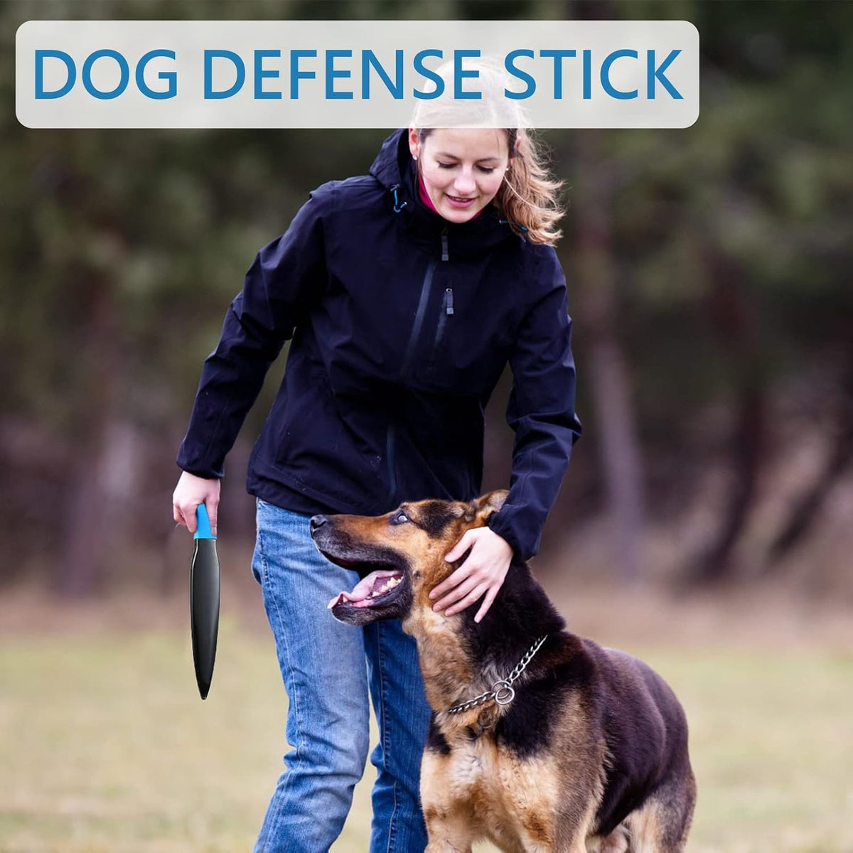 Dog Break Stick Pet Dog Bite Training Stick Pet Chew Toys for Small Medium Pet Supplies, 13.6 x 2 x 0.6 Inch(Blue)